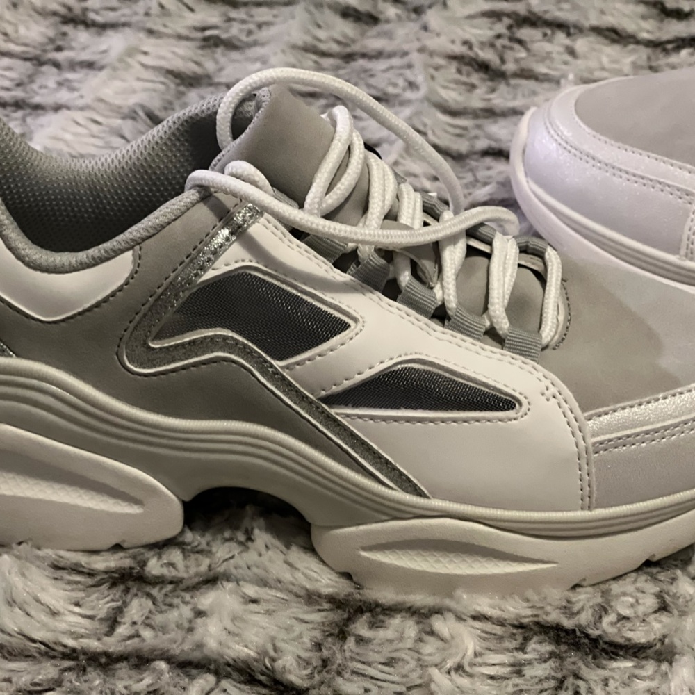 NWT White and Grey Zara Sneakers - Picture 8 of 16